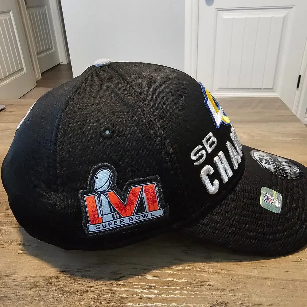 Los Angeles Rams Superbowl LVI Snapback Hat Cap NFL On Field Black New Era